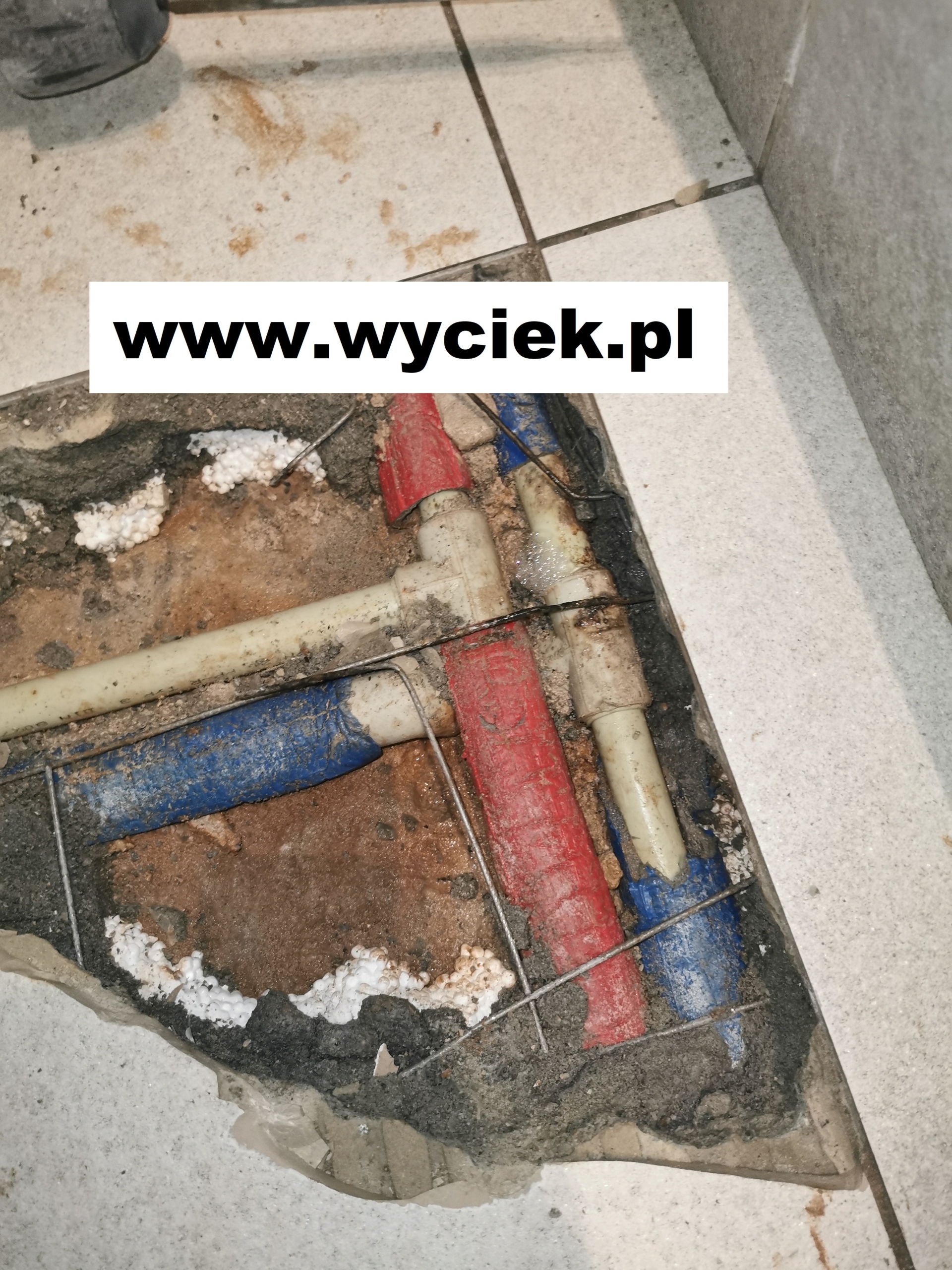 Lokalizacja wycieków wody w podłodze