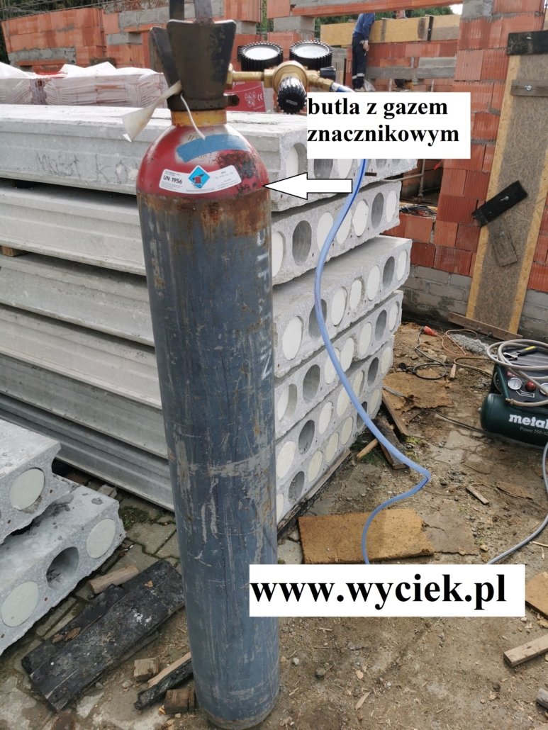 gaz znacznik wyciek wody z instalacji hydrantowej Katowice