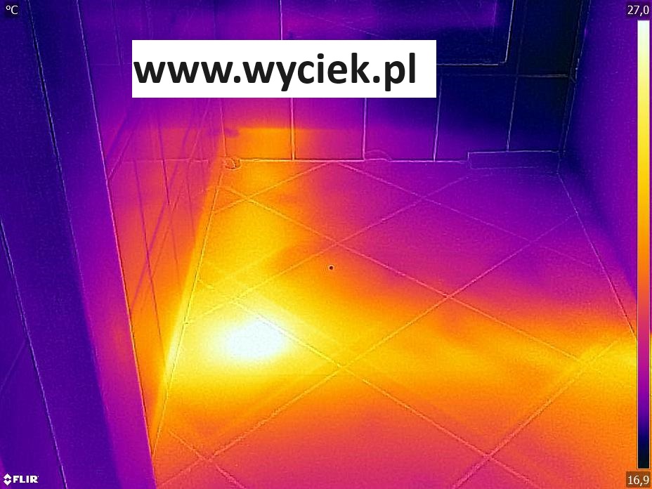 wyciek wody Brenna ogrzewanie podłogowe termowizja