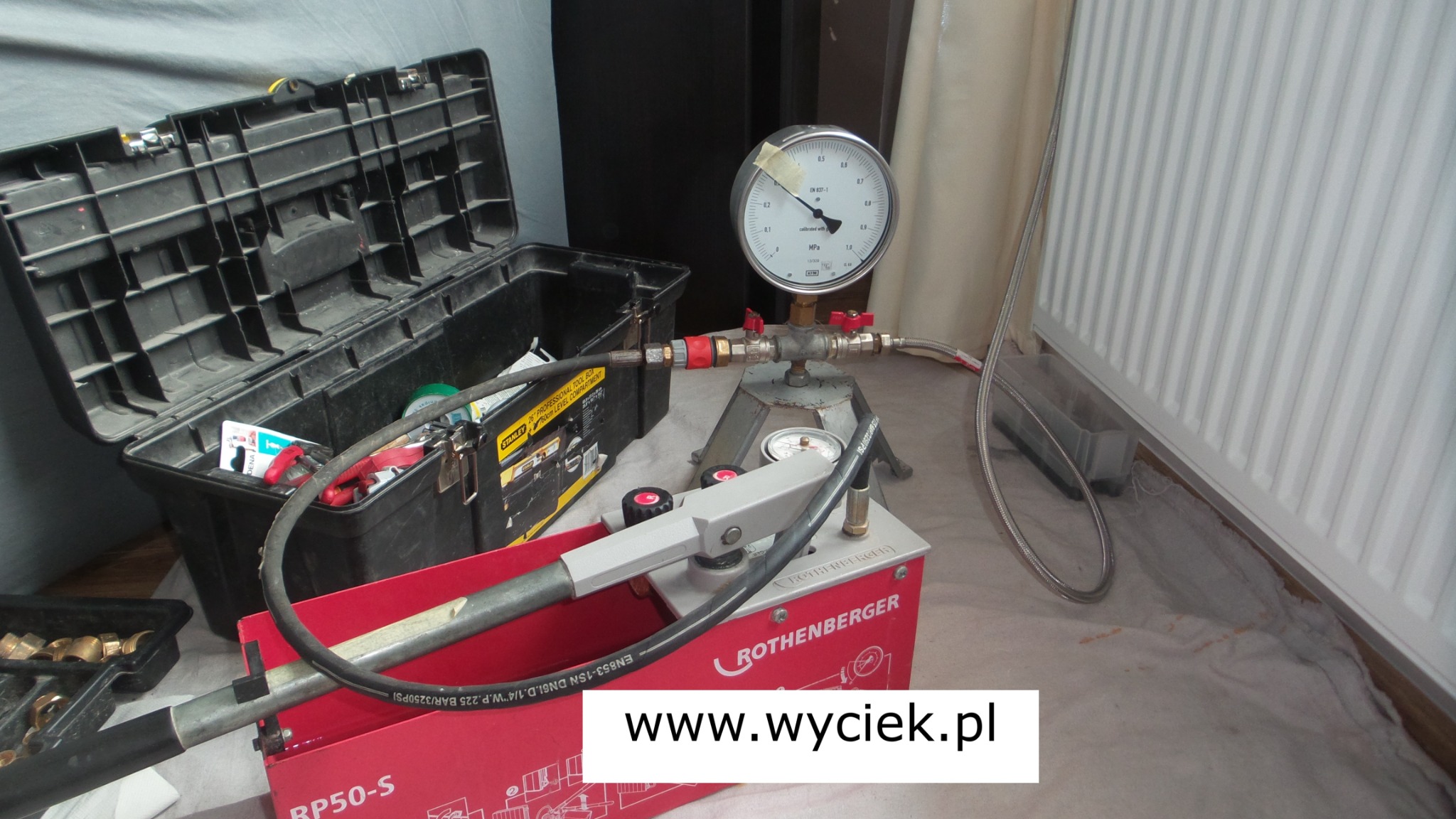 Próby ciśnieniowe instalacji Chorzów