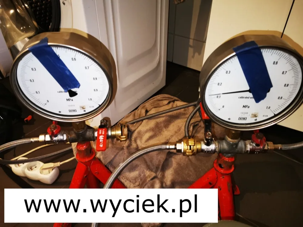 Lokalizacja wycieków wody Żory – próba ciśnieniowa instalacji