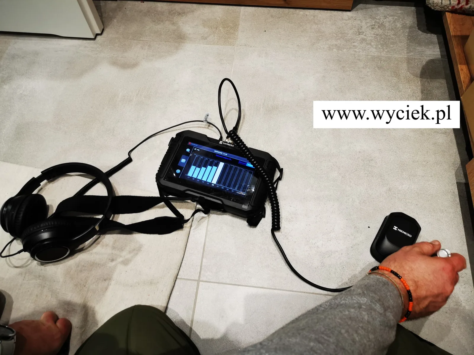 Lokalizacja wycieków wody Imielin – badanie akustyczne geofonem