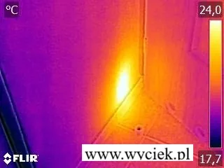 Wyciek wody Imielin – kamera termowizyjna i podejrzany obszar podłogi