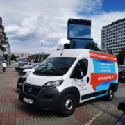 Samochód Termeo w centrum Katowic – lokalizacja wycieku wody