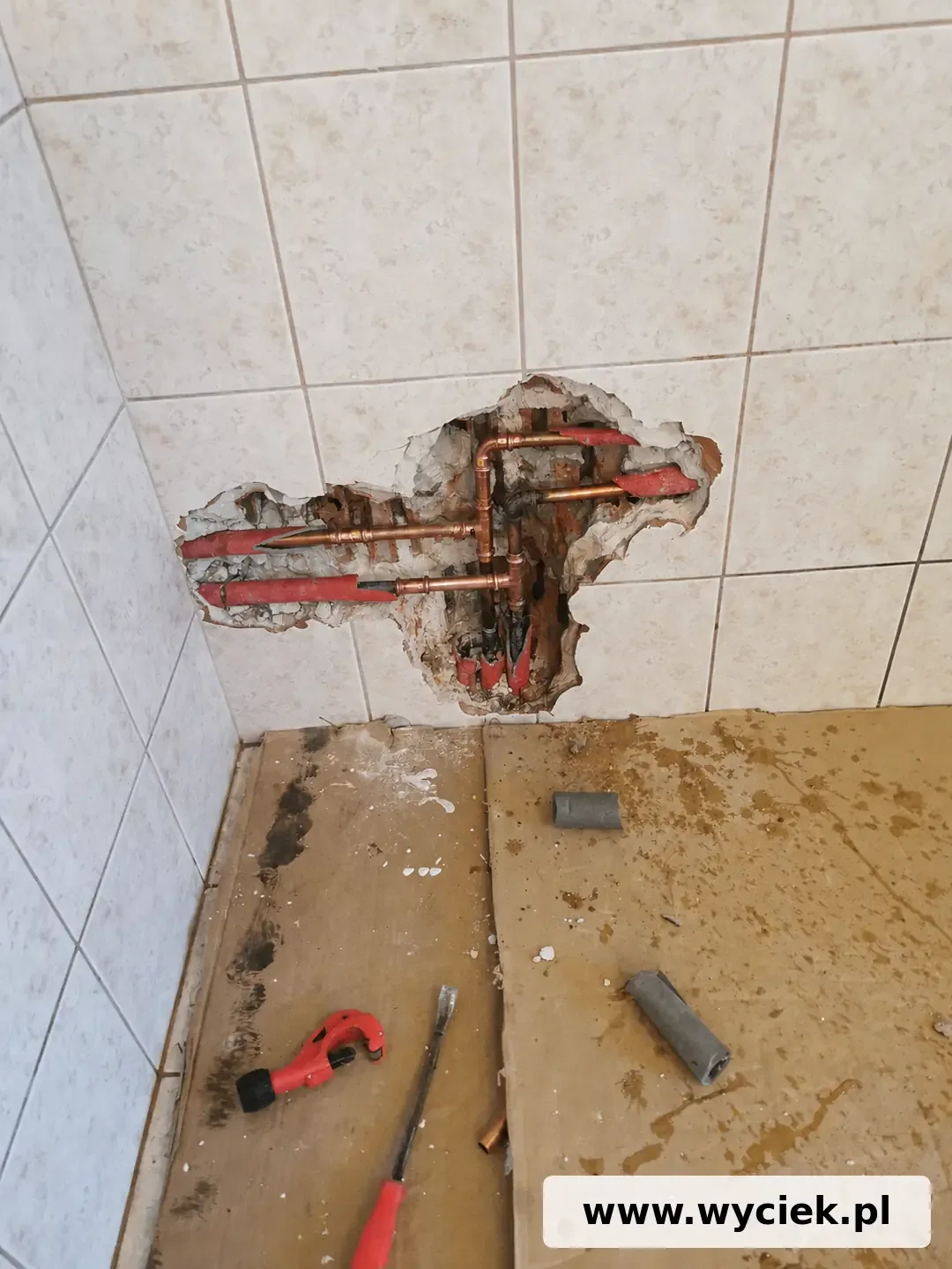 Naprawa instalacji po lokalizacji wycieku wody Wodzisław Śląski